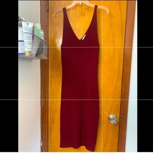 Leith burgundy dress, small. Bodycon